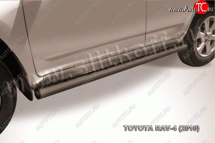 12 349 р. Защита порогов Slitkoff Toyota RAV4 XA30 5 дв. удлиненный 2-ой рестайлинг (2010-2013) (Цвет: серебристый)  с доставкой в г. Екатеринбург