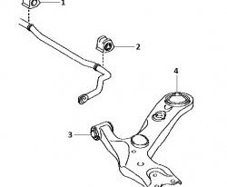 349 р. Полиуретановая втулка стабилизатора передней подвески (левая) Точка Опоры (22,2 мм) Toyota RAV4 XA305 5 дв. дорестайлинг (2005-2009)  с доставкой в г. Екатеринбург. Увеличить фотографию 2