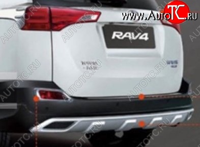 13 299 р. Накладка на задний бампер CT v3 Toyota RAV4 XA40 5 дв. дорестайлинг (2012-2015) (Неокрашенная)  с доставкой в г. Екатеринбург