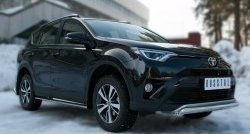 15 999 р. Защита переднего бампера (Ø75х42 мм, нержавейка) Russtal Toyota RAV4 XA40 5 дв. рестайлинг (2015-2019)  с доставкой в г. Екатеринбург. Увеличить фотографию 4