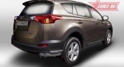 Защита заднего бампера из боковых уголков Souz-96 (d75х42) Toyota RAV4 XA40 5 дв. дорестайлинг (2012-2015)