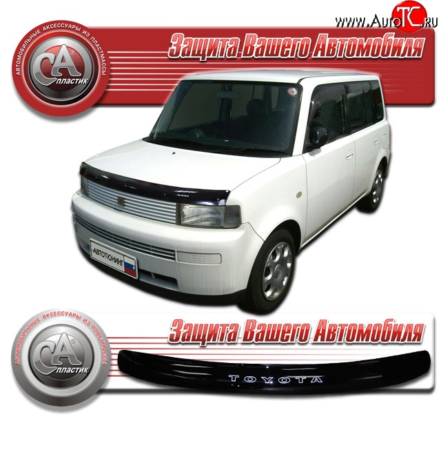 1 899 р. Дефлектор капота CA Plastic  Toyota Scion  XB (2002-2025) (Classic черный, Без надписи)  с доставкой в г. Екатеринбург