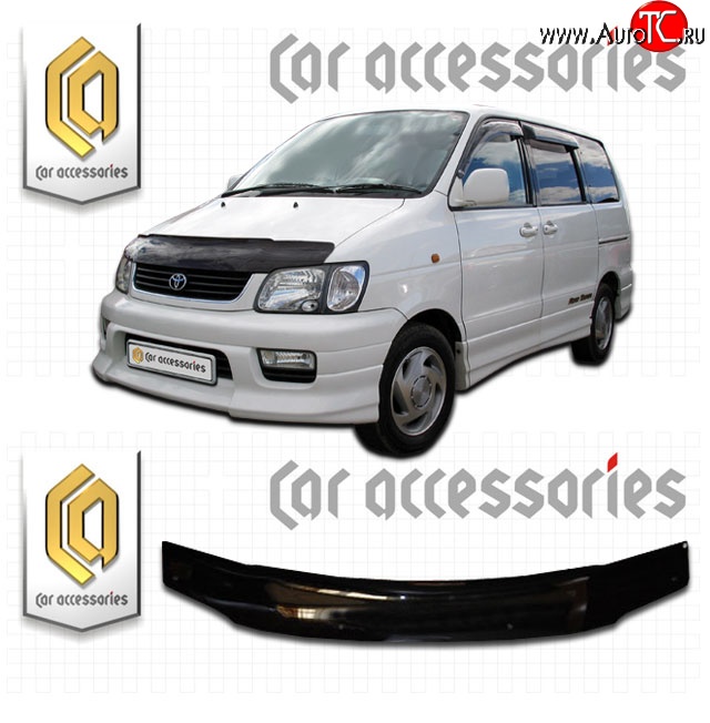 1 899 р. Дефлектор капота CA-Plastic  Toyota Town Ace  3 (1996-2008) (Classic черный, Без надписи)  с доставкой в г. Екатеринбург