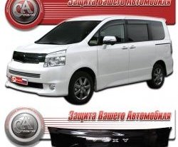 1 899 р. Дефлектор капота CA-Plastic (черный)  Toyota Voxy  минивэн (2007-2010) R70 дорестайлинг (Classic черный, Без надписи)  с доставкой в г. Екатеринбург. Увеличить фотографию 1