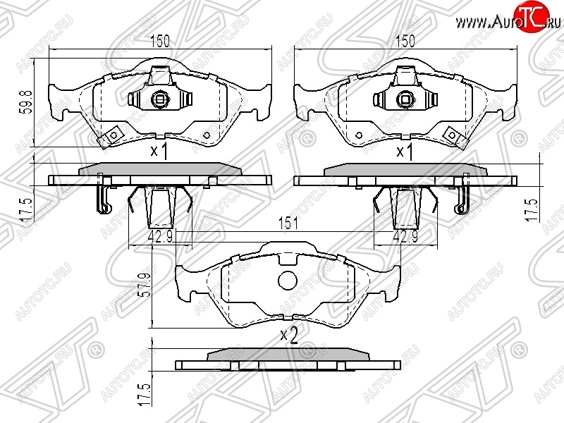 1 039 р. Колодки тормозные SAT (передние)  Toyota Yaris ( XP90,  XP130) (2005-2014) дорестайлинг, хэтчбэк 3 дв., дорестайлинг, хэтчбэк 5 дв., рестайлинг, хэтчбэк 3 дв., рестайлинг, хэтчбэк 5 дв., хэтчбэк 5 дв. дорестайлинг  с доставкой в г. Екатеринбург