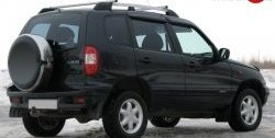 5 299 р. Рейлинги АПС L Chevrolet Niva 2123 дорестайлинг (2002-2008) (Башмак черный, рейлинг серый)  с доставкой в г. Екатеринбург. Увеличить фотографию 4