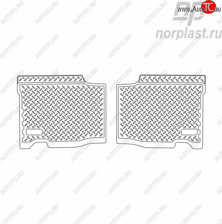 999 р. Комплект ковриков в салон 2005-2013 г.в. Norplast (длинные задние) Уаз Патриот 3163 5 дв. дорестайлинг (2005-2013)  с доставкой в г. Екатеринбург