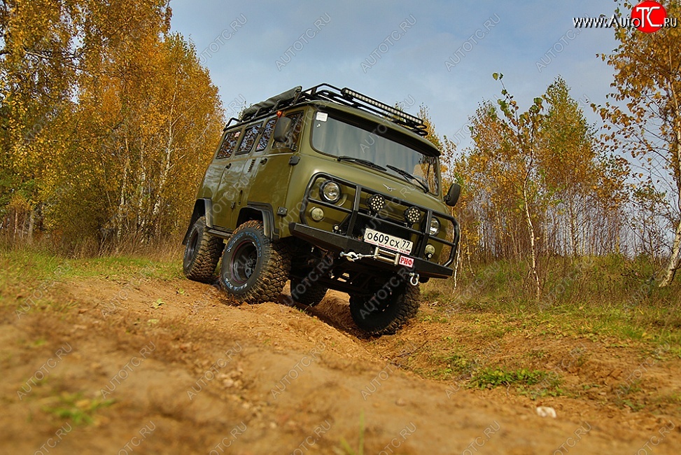 27 649 р. Бампер передний РИФ (силовой) Уаз Буханка 452 2206 микроавтобус (1965-2024) (С защитной дугой, без внутренних усилителей)  с доставкой в г. Екатеринбург