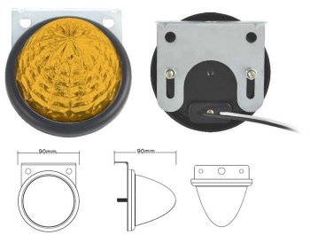 Универсальный поворотник диодный SAT (12V/24V желтый) Hyundai HD-35 (2011-2025) ()