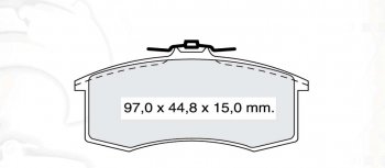 619 р. Колодка переднего дискового тормоза DAFMI Лада Ока 1111 (1988-2008)  с доставкой в г. Екатеринбург. Увеличить фотографию 3