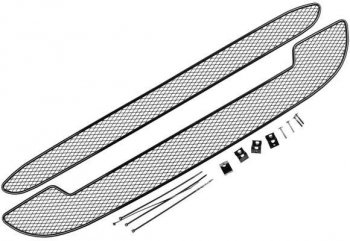 Сетка в воздухозаборник бампера Cross Arbori (10 мм) Лада Калина 2194 универсал (2014-2018)  (Хром)