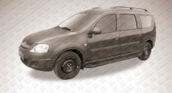 24 799 р. Алюминиевые пороги Slitkoff Optima Black  Лада Ларгус (2012-2024) дорестайлинг R90, рестайлинг R90  с доставкой в г. Екатеринбург. Увеличить фотографию 2