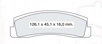 729 р. Колодка переднего дискового тормоза DAFMI (SM) Chevrolet Niva 2123 дорестайлинг (2002-2008)  с доставкой в г. Екатеринбург. Увеличить фотографию 3