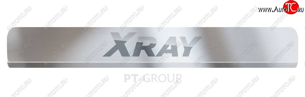 2 399 р. Пороги накладки в проем дверей Petroil Tuning Лада XRAY (2016-2022) (Нержавейка)  с доставкой в г. Екатеринбург