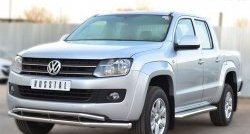 20 599 р. Защита переднего бампера (2 трубыØ63 и 42 мм, нержавейка) SLITKOFF Volkswagen Amarok дорестайлинг (2009-2016)  с доставкой в г. Екатеринбург. Увеличить фотографию 4