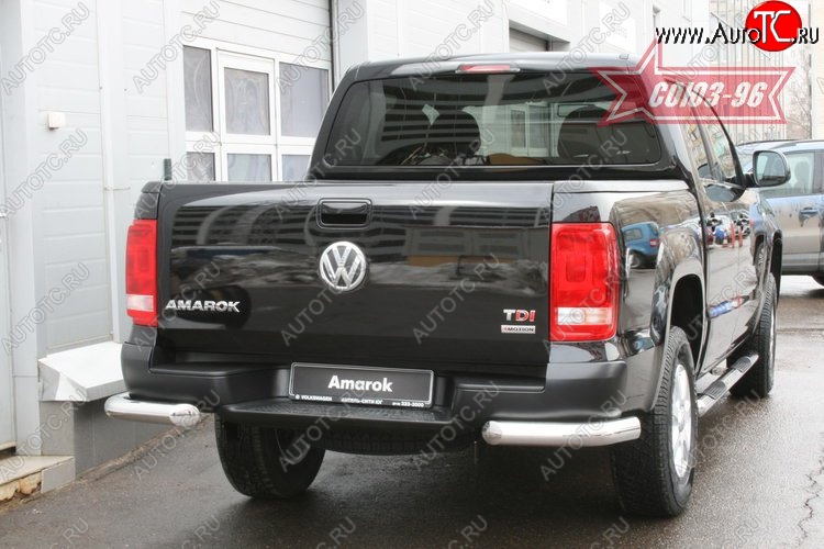 12 779 р. Защита заднего бампера Souz-96 (d76) Volkswagen Amarok дорестайлинг (2009-2016)  с доставкой в г. Екатеринбург