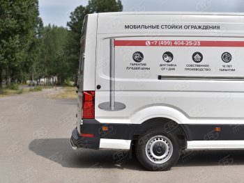 15 549 р. Защита заднего бампера (Ø63 мм, нержавейка) SLITKOFF Volkswagen Crafter 2 (2017-2025)  с доставкой в г. Екатеринбург. Увеличить фотографию 2