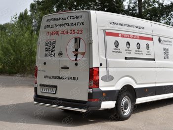 15 549 р. Защита заднего бампера (Ø63 мм, нержавейка) SLITKOFF Volkswagen Crafter 2 (2017-2025)  с доставкой в г. Екатеринбург. Увеличить фотографию 3