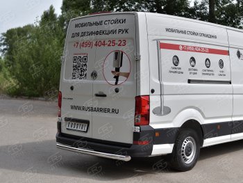 16 999 р. Защита заднего бампера (Ø76 мм, нержавейка) SLITKOFF Volkswagen Crafter 2 (2017-2025)  с доставкой в г. Екатеринбург. Увеличить фотографию 3