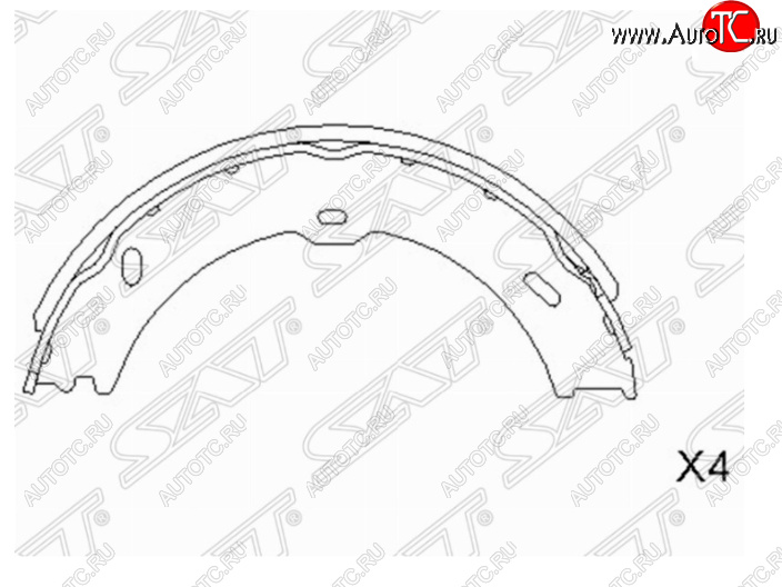 1 399 р. Колодки ручного тормоза SAT Mercedes-Benz Sprinter W906 (2006-2013)  с доставкой в г. Екатеринбург