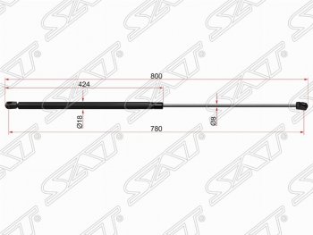 859 р. Газовый упор капота SAT Volkswagen Golf 7 дорестайлинг, хэтчбэк 5 дв. (2012-2017)  с доставкой в г. Екатеринбург. Увеличить фотографию 1