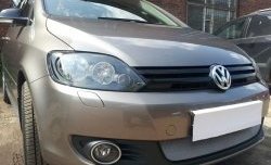 Сетка на бампер (рестайлинг) Russtal (хром) Volkswagen Golf Plus 5 (2004-2009)