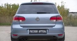 1 199 р. Защитная накладка на задний бампер RA Volkswagen Golf 6 хэтчбэк 5 дв. (2008-2014)  с доставкой в г. Екатеринбург. Увеличить фотографию 3