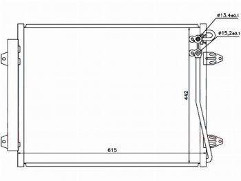 Радиатор кондиционера SAT  Passat ( B6,  B7), Passat CC  дорестайлинг