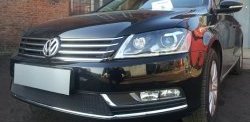 1 469 р. Сетка на бампер Russtal (черная)  Volkswagen Passat  B7 (2010-2015) седан, универсал  с доставкой в г. Екатеринбург. Увеличить фотографию 2