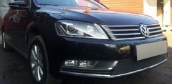 1 469 р. Сетка на бампер Russtal (черная)  Volkswagen Passat  B7 (2010-2015) седан, универсал  с доставкой в г. Екатеринбург. Увеличить фотографию 3