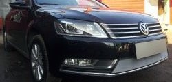 1 539 р. Сетка на бампер Russtal (хром) Volkswagen Passat B7 универсал (2010-2015)  с доставкой в г. Екатеринбург. Увеличить фотографию 2