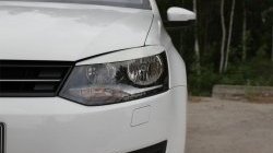 869 р. Реснички RA на фары Volkswagen Polo 5 хэтчбек дорестайлинг (2009-2015) (Неокрашенные)  с доставкой в г. Екатеринбург. Увеличить фотографию 2