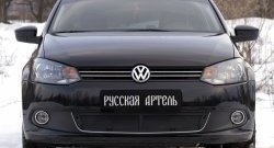 2 059 р. Защитная сетка решетки переднего бампера РА (Highline) Volkswagen Polo 5 хэтчбек дорестайлинг (2009-2015)  с доставкой в г. Екатеринбург. Увеличить фотографию 2