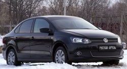 859 р. Зимняя заглушка решетки переднего бампера РА (Highline) Volkswagen Polo 5 хэтчбек дорестайлинг (2009-2015)  с доставкой в г. Екатеринбург. Увеличить фотографию 3