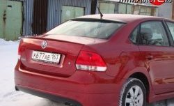 4 199 р. Козырёк на заднее лобовое стекло Sport Volkswagen Polo 5 хэтчбек рестайлинг (2015-2020) (Неокрашенный)  с доставкой в г. Екатеринбург. Увеличить фотографию 1