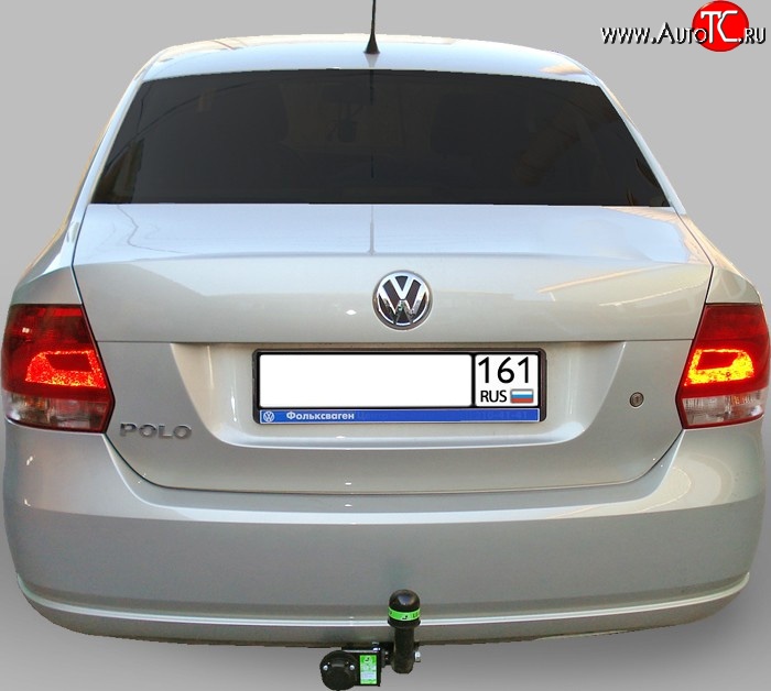 6 599 р. Фаркоп Лидер Плюс  Volkswagen Polo  5 (2009-2020) седан дорестайлинг, хэтчбек рестайлинг (Без электропакета)  с доставкой в г. Екатеринбург