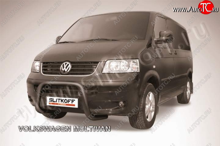 22 999 р. Кенгурятник d57 низкий мини  Volkswagen Transporter  T5 (2003-2009) дорестайлинг (Цвет: серебристый)  с доставкой в г. Екатеринбург