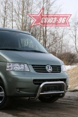 12 959 р. Защита переднего бампера Souz-96 (d60) Volkswagen Transporter T5 рестайлинг (2009-2015)  с доставкой в г. Екатеринбург. Увеличить фотографию 2