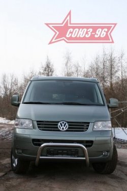 12 959 р. Защита переднего бампера Souz-96 (d60) Volkswagen Transporter T5 рестайлинг (2009-2015)  с доставкой в г. Екатеринбург. Увеличить фотографию 3