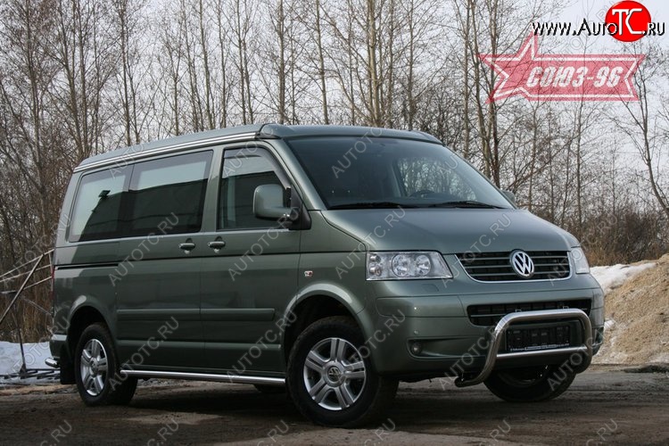 12 959 р. Защита переднего бампера Souz-96 (d60) Volkswagen Transporter T5 рестайлинг (2009-2015)  с доставкой в г. Екатеринбург