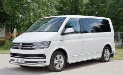 17 499 р. Защита переднего бампера (Ø63 мм, нержавейка) SLITKOFF Volkswagen Transporter T6 дорестайлинг (2015-2019)  с доставкой в г. Екатеринбург. Увеличить фотографию 3