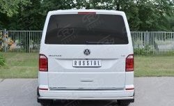 11 449 р. Защита заднего бампера (Ø42 мм, нержавейка, длинная версия) Russtal Volkswagen Transporter T6 дорестайлинг (2015-2019)  с доставкой в г. Екатеринбург. Увеличить фотографию 2