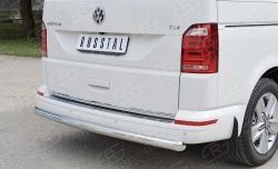 11 999 р. Защита заднего бампера (Ø63 мм, нержавейка, длинная база) Russtal Volkswagen Transporter T6 дорестайлинг (2015-2019)  с доставкой в г. Екатеринбург. Увеличить фотографию 3