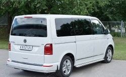 Защита заднего бампера (Ø42 мм, нержавейка, короткая база) Russtal Volkswagen Transporter T6 дорестайлинг (2015-2019)