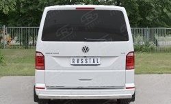 16 699 р. Защита заднего бампера (Ø75x42 мм, нержавейка, короткая база) Russtal Volkswagen Transporter T6 дорестайлинг (2015-2019)  с доставкой в г. Екатеринбург. Увеличить фотографию 2