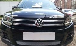 1 539 р. Сетка на бампер Sport&Style Russtal (хром) Volkswagen Tiguan NF рестайлинг (2011-2017)  с доставкой в г. Екатеринбург. Увеличить фотографию 1