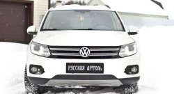 1 199 р. Зимняя заглушка решетки переднего бампера (Track & Field) РА Volkswagen Tiguan NF рестайлинг (2011-2017)  с доставкой в г. Екатеринбург. Увеличить фотографию 3