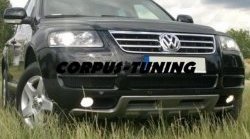 8 349 р. Накладка на передний бампер King Kong v2 Volkswagen Touareg GP рестайлинг (2006-2010) (Неокрашенная)  с доставкой в г. Екатеринбург. Увеличить фотографию 3