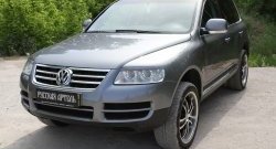 999 р. Реснички на фары RA Volkswagen Touareg GP дорестайлинг (2002-2007) (Неокрашенные)  с доставкой в г. Екатеринбург. Увеличить фотографию 5