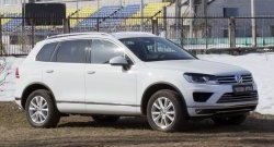 879 р. Реснички на фары RA Volkswagen Touareg NF рестайлинг (2014-2018) (Неокрашенные)  с доставкой в г. Екатеринбург. Увеличить фотографию 2